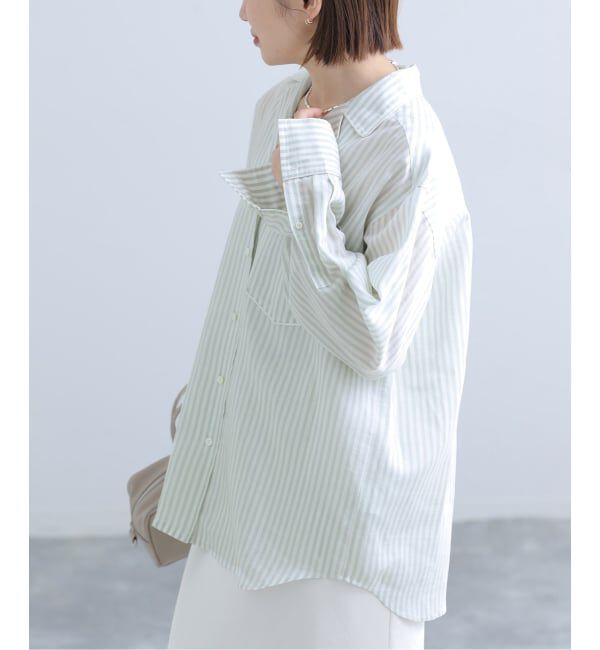 IENA「ストライプパジャマシャツ」|シャツ・ブラウス|