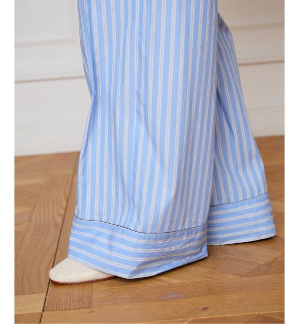 IENA LA BOUCLE「IENA LA BOUCLE コットンストライプスリーピーパンツ」|その他|