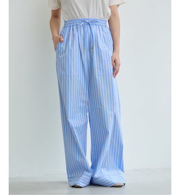 IENA LA BOUCLE「IENA LA BOUCLE コットンストライプスリーピーパンツ」|その他|