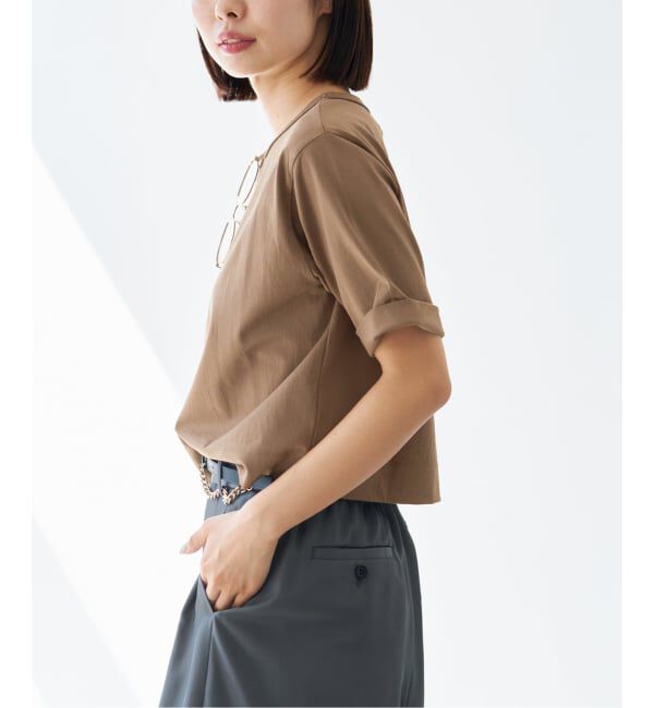 IENA「《予約》クロップドTシャツ」|Tシャツ・カットソー|