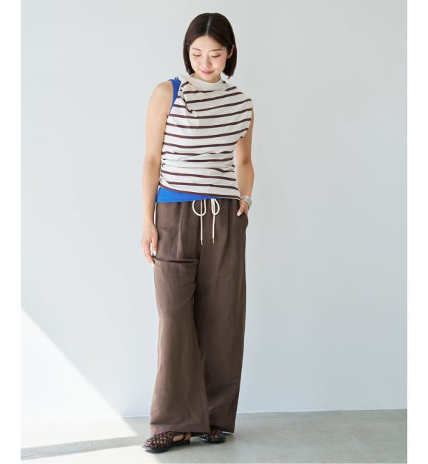 IENA「《新色あり/追加予約》ウォッシャブル リネンレーヨンイージーパンツ」|その他|