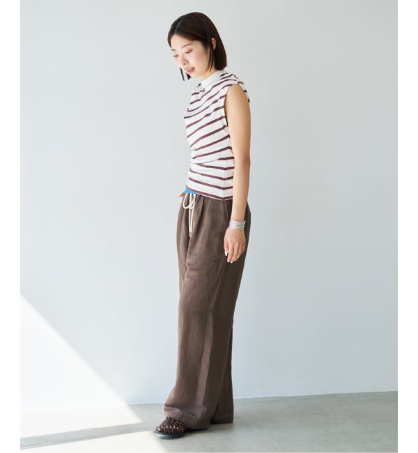 IENA「《新色あり/追加予約》ウォッシャブル リネンレーヨンイージーパンツ」|その他|