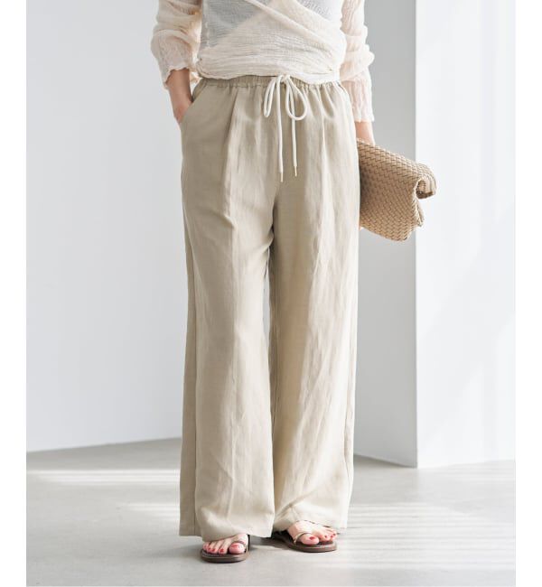 IENA「《新色あり/追加予約》ウォッシャブル リネンレーヨンイージーパンツ」|その他|