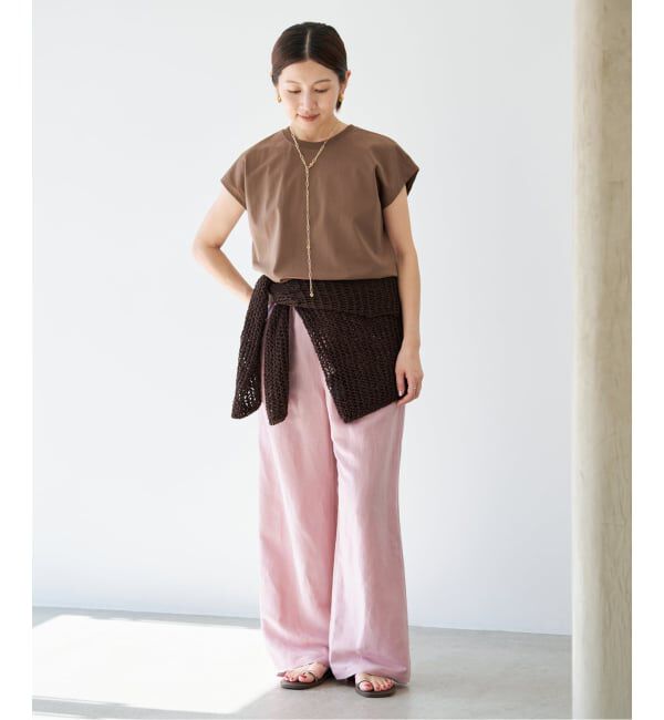 IENA「《新色あり/追加予約》ウォッシャブル リネンレーヨンイージーパンツ」|その他|