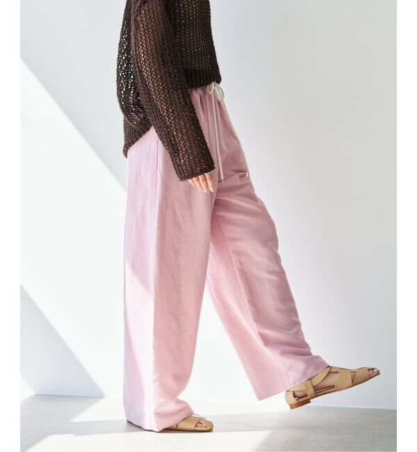 IENA「《新色あり/追加予約》ウォッシャブル リネンレーヨンイージーパンツ」|その他|