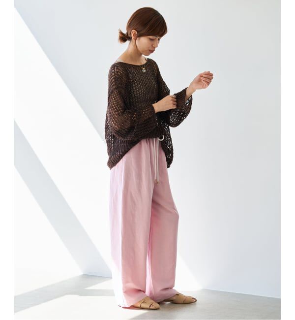 IENA「《新色あり/追加予約》ウォッシャブル リネンレーヨンイージーパンツ」|その他|