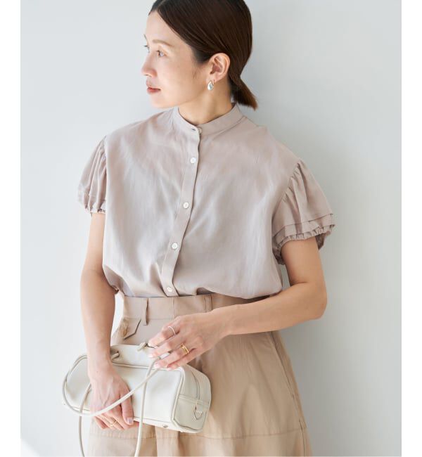 IENA「《WEB限定/追加予約》パフスリーブ半袖ブラウス」|シャツ・ブラウス|