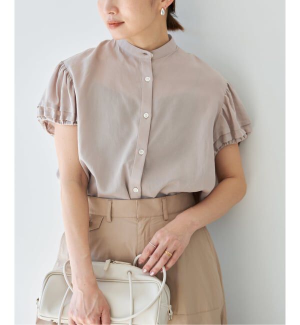 IENA「《WEB限定/追加予約》パフスリーブ半袖ブラウス」|シャツ・ブラウス|