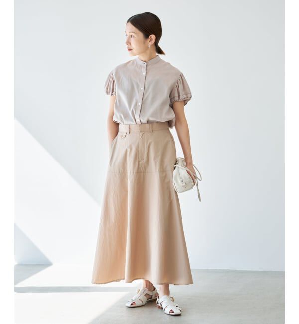 IENA「《WEB限定/追加予約》パフスリーブ半袖ブラウス」|シャツ・ブラウス|