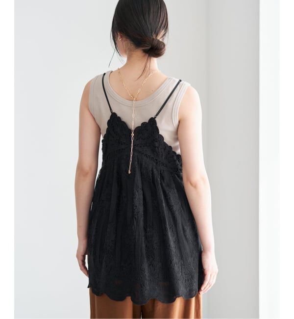 IENA「《追加2予約》アンティークチュールバテンキャミ」|キャミソール|