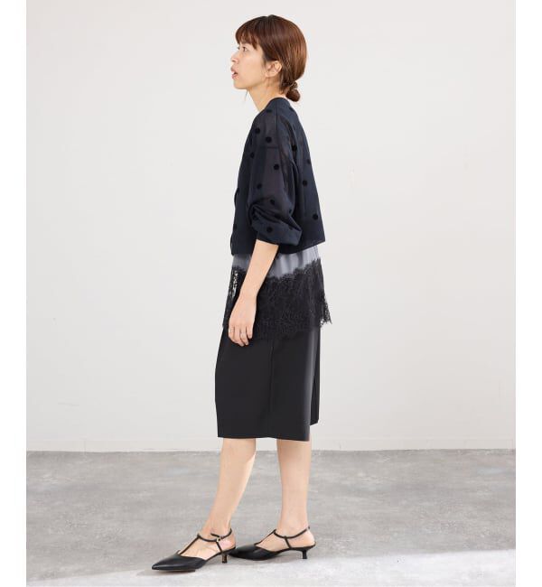 IENA「《WEB限定/追加2予約》ウォッシャブルFILMY ドット カーディガン」|カーディガン|