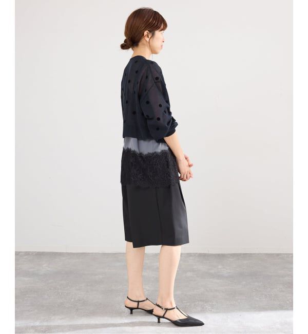 IENA「《WEB限定/追加2予約》ウォッシャブルFILMY ドット カーディガン」|カーディガン|