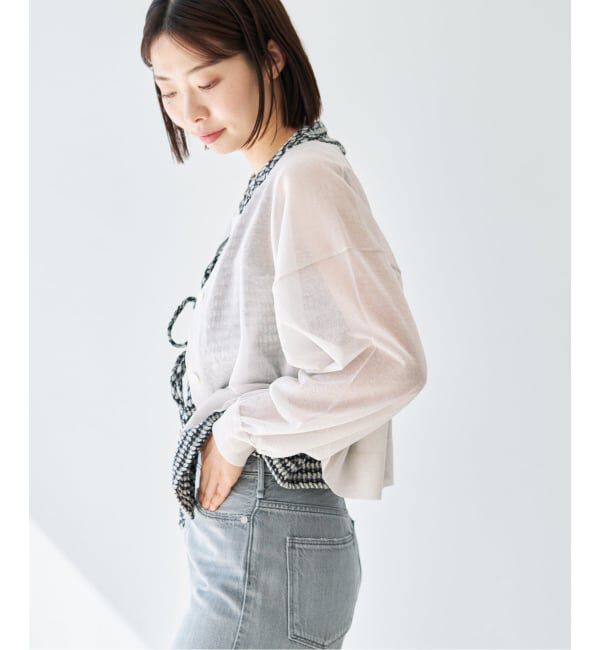 IENA「《追加3予約》FILMY COTTONカーディガン」|カーディガン|