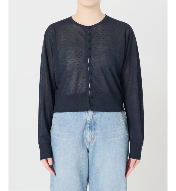 IENA「《予約》フロッキードットミニカーディガン」|カーディガン|
