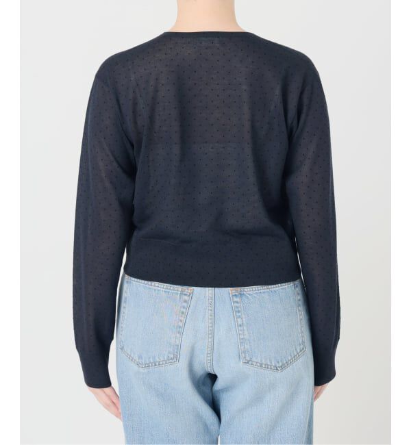 IENA「《予約》フロッキードットミニカーディガン」|カーディガン|