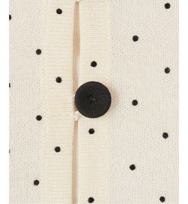 IENA「《予約》フロッキードットミニカーディガン」|カーディガン|