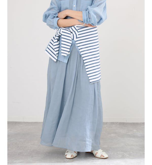 IENA「《セットアップ対応/予約》ラミータックギャザースカート」|スカート|