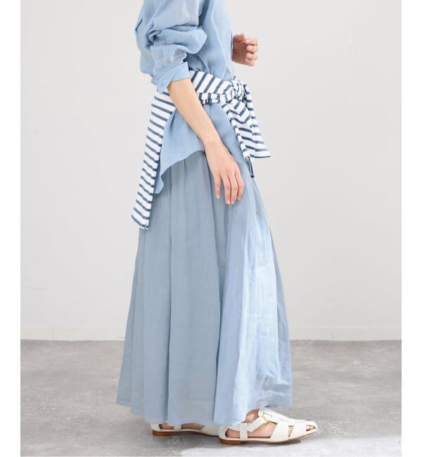 IENA「《セットアップ対応/予約》ラミータックギャザースカート」|スカート|