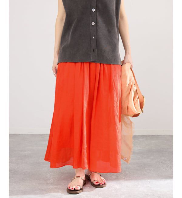 IENA「《セットアップ対応/予約》ラミータックギャザースカート」|スカート|