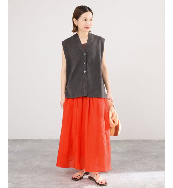 IENA「《セットアップ対応/予約》ラミータックギャザースカート」|スカート|