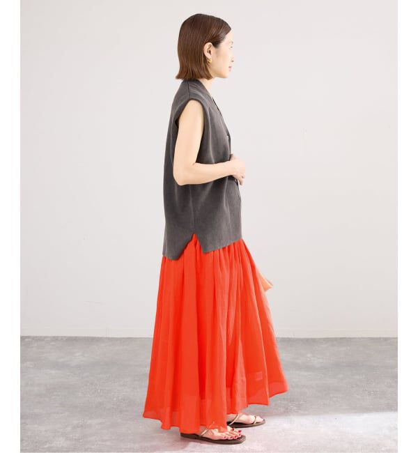 IENA「《セットアップ対応/予約》ラミータックギャザースカート」|スカート|