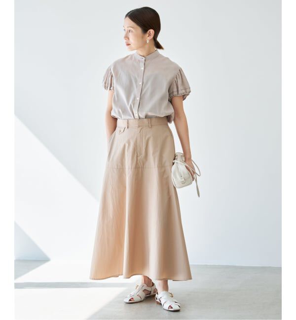 IENA「《予約/洗濯機洗い可》チノライクスカート」|スカート|