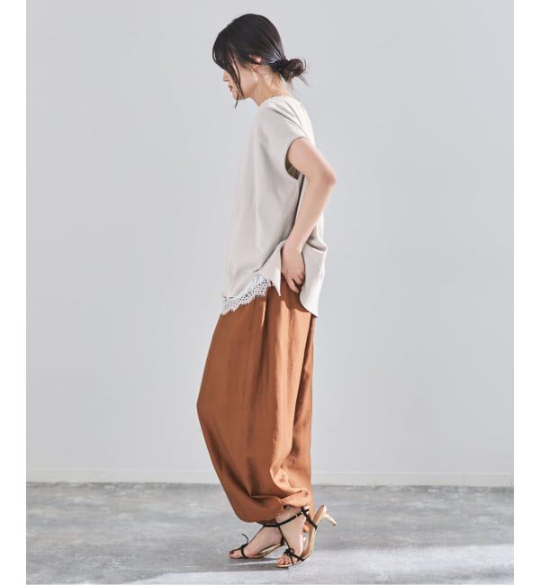 IENA「《WEB限定/追加7予約》 コットンストレッチ NEOワイドクループルオーバー」|ニット・セーター|