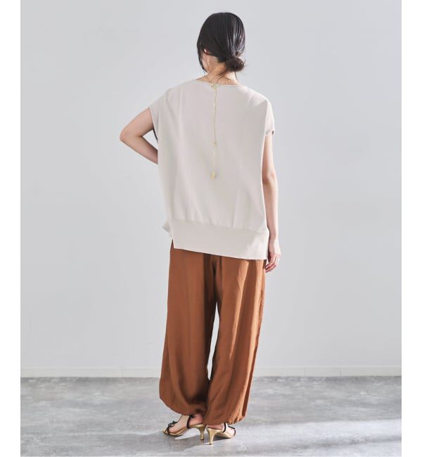 IENA「《WEB限定/追加7予約》 コットンストレッチ NEOワイドクループルオーバー」|ニット・セーター|