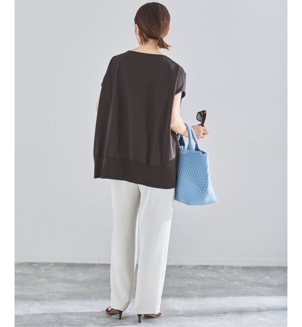 IENA「《WEB限定/追加7予約》 コットンストレッチ NEOワイドクループルオーバー」|ニット・セーター|