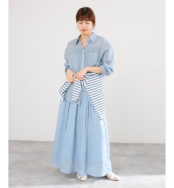 IENA「《セットアップ対応/予約》ラミーレギュラーカラーシャツ」|シャツ・ブラウス|