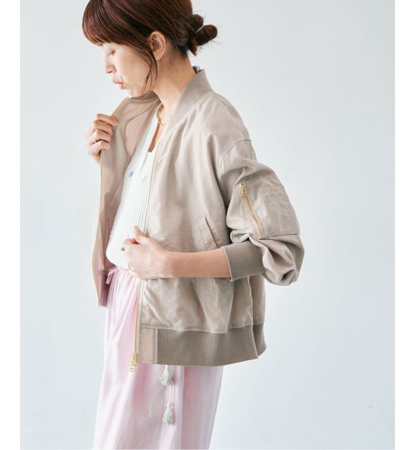 IENA「《WEB限定/追加予約》ウォッシャブル ライトエアリーMA-1」|ブルゾン・スタジャン|