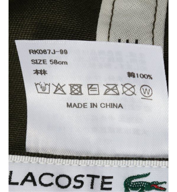 SLOBE IENA「LACOSTE/ラコステ L キャップ RK067J-99」|キャップ・キャスケット|
