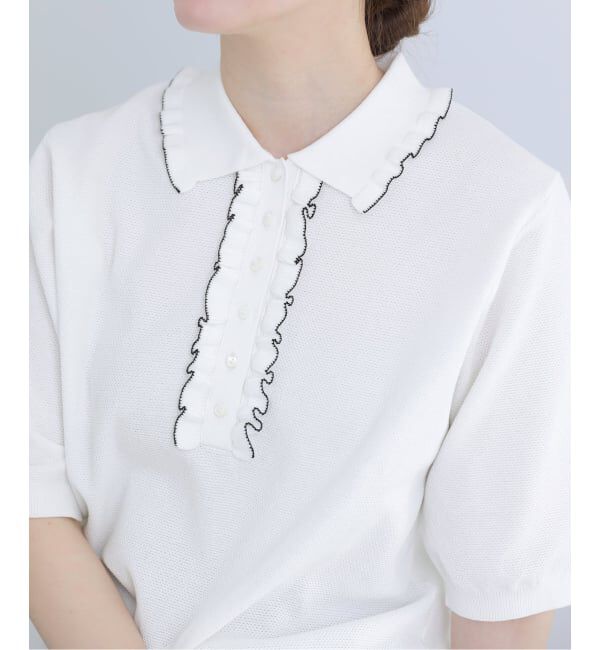 IENA「《WEB限定/追加2予約》フリルプルオーバー」|ニット・セーター|