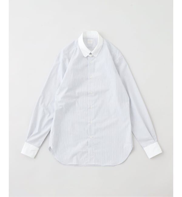 EDIFICE「D.ROUND TAB クレリック ストライプ」|シャツ・ブラウス|
