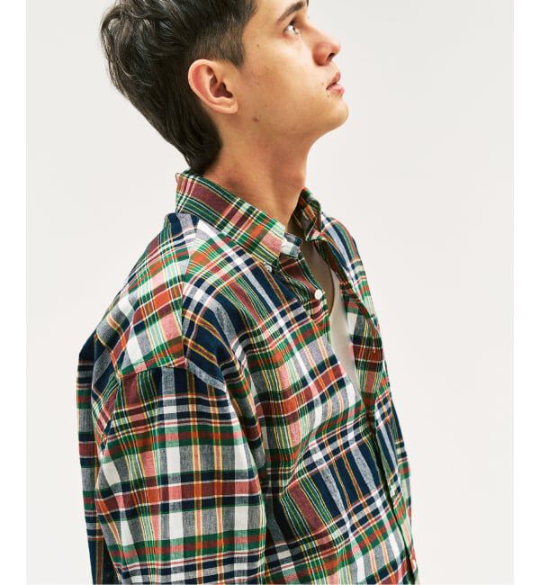 417 EDIFICE「【MOONLIGHT CLOTHING】BIG B.D Madrasシャツ」|シャツ・ブラウス|