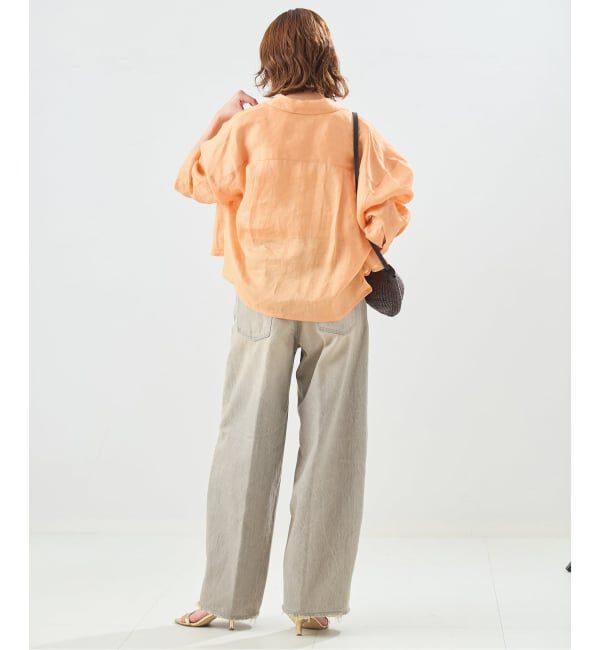 journal standard L'essage「ヨーロピアンフラックス刺しゅうショートシャツ」|シャツ・ブラウス|