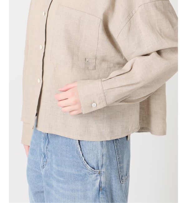 journal standard L'essage「ヨーロピアンフラックス刺しゅうショートシャツ」|シャツ・ブラウス|