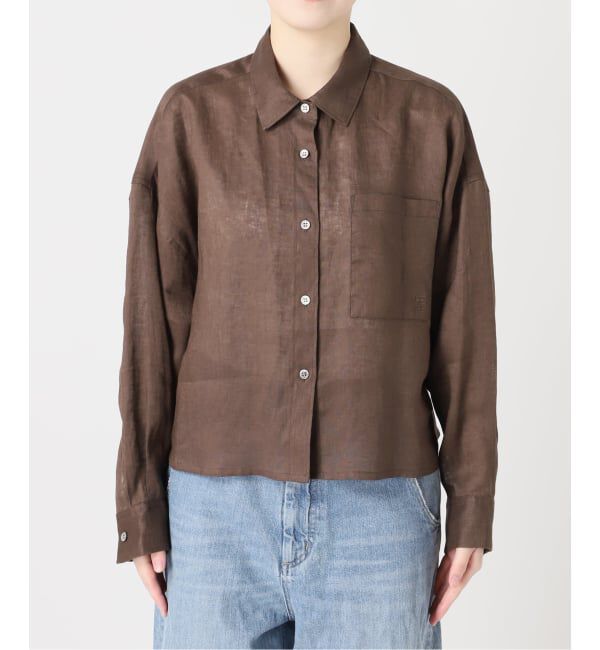 journal standard L'essage「ヨーロピアンフラックス刺しゅうショートシャツ」|シャツ・ブラウス|