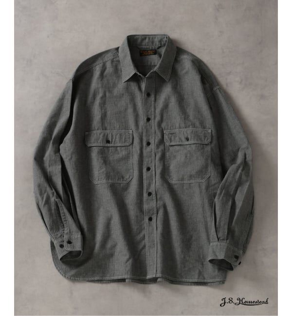 J.S.Homestead「J.S.Homestead / ワーカーズ ラージ シャツ」|シャツ・ブラウス|グレーA