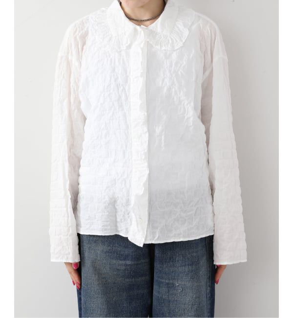 journal standard luxe「《予約》シャーリングローン フリルブラウス」|シャツ・ブラウス|