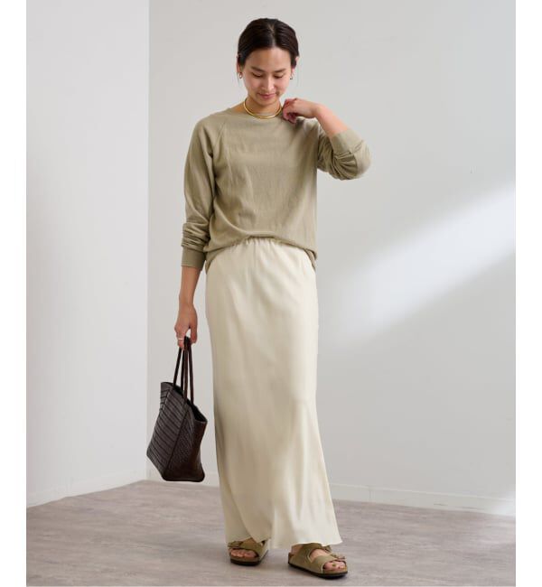 FRAMeWORK「≪追加≫シルキーキュプラバイアススカート」|スカート|