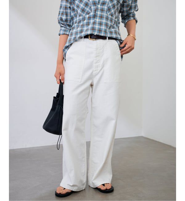 FRAMeWORK「≪一部カラーWEB限定≫ミリタリースラブバックサテンベイカーパンツ」|カーゴ|