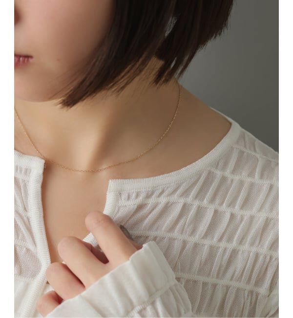 Lilas by Spick&Span「スパイラルアズキチェーン40cmネックレス K10」|ネックレス|ゴールド