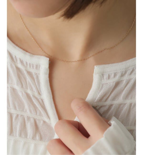 Lilas by Spick&Span「スパイラルアズキチェーン40cmネックレス K10」|ネックレス|