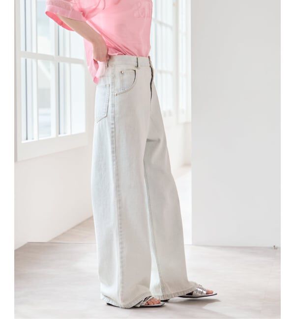 U by SPICK&SPAN「《予約》カラールーズデニム」|デニム|サックスブルー B