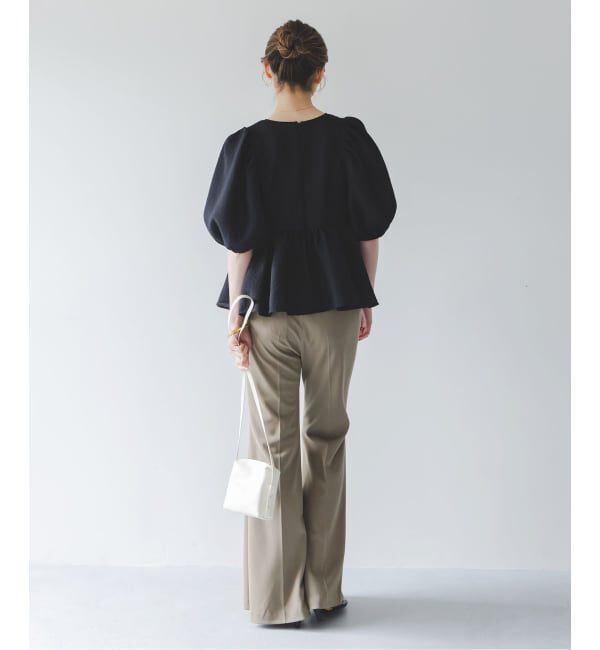 NOBLE「《WEB限定追加予約》【洗える】シアーノイズジャガードブラウス」|シャツ・ブラウス|