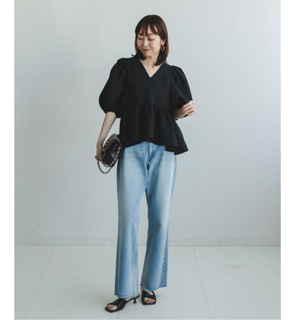 NOBLE「《WEB限定追加予約》【洗える】シアーノイズジャガードブラウス」|シャツ・ブラウス|