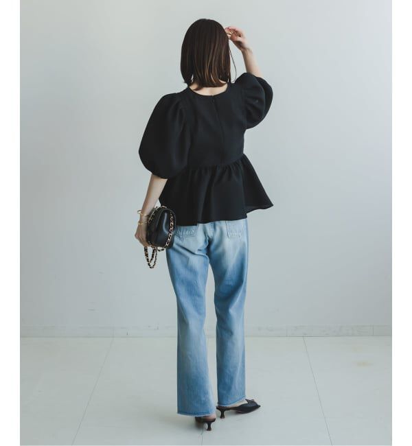 NOBLE「《WEB限定追加予約》【洗える】シアーノイズジャガードブラウス」|シャツ・ブラウス|