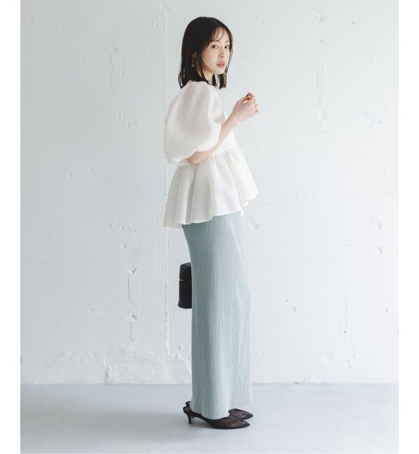 NOBLE「《WEB限定追加予約》【洗える】シアーノイズジャガードブラウス」|シャツ・ブラウス|