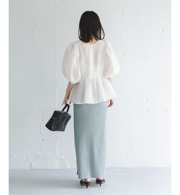 NOBLE「《WEB限定追加予約》【洗える】シアーノイズジャガードブラウス」|シャツ・ブラウス|